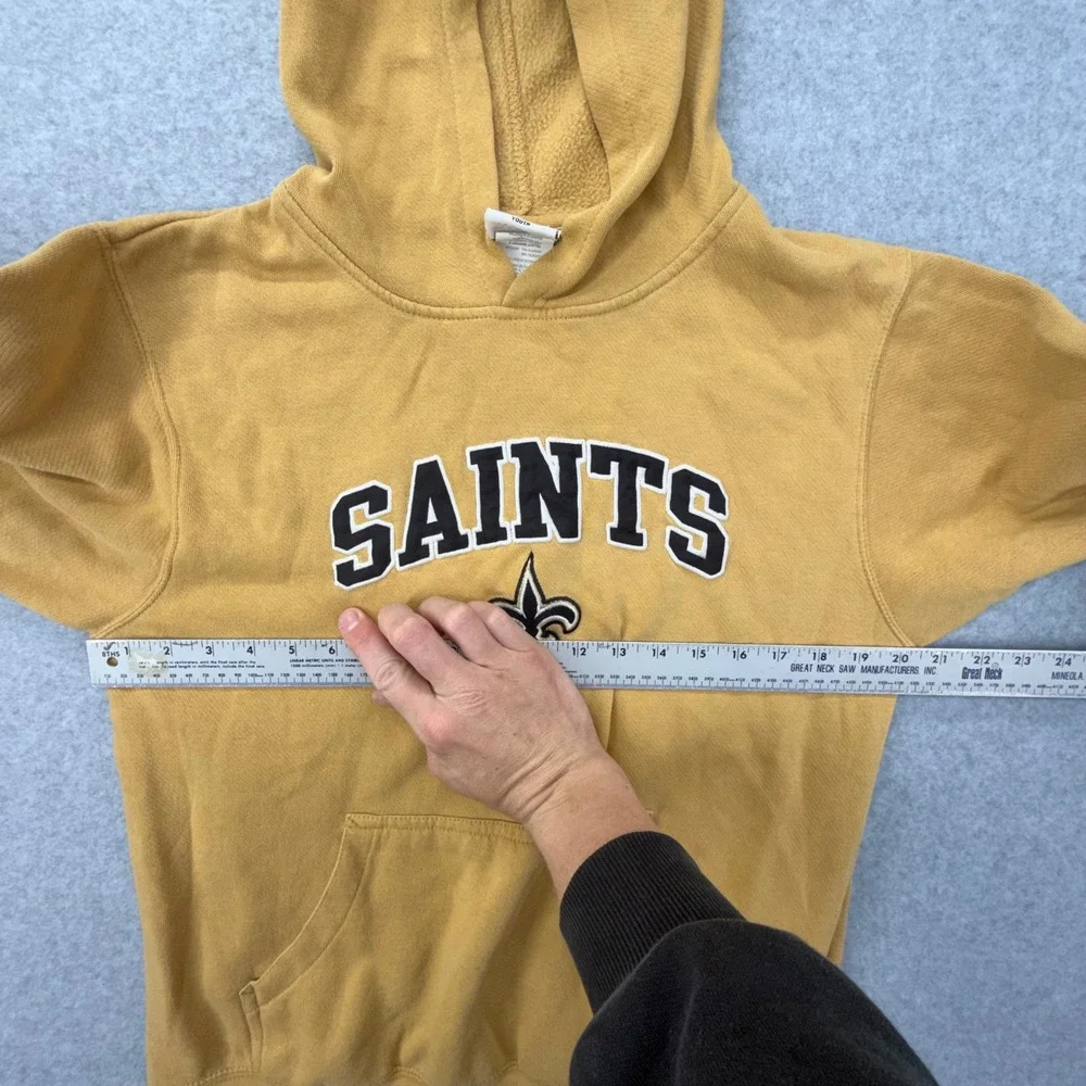 NFL Team Apparel‎ New Orleans Saints Youth XL Hoodie Gold Fleur-de-lis Pullover